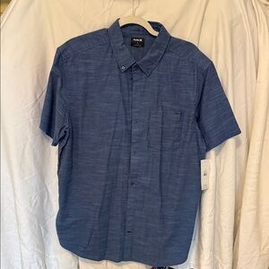 Hurley Men's Blue Casual Button Down Shirt